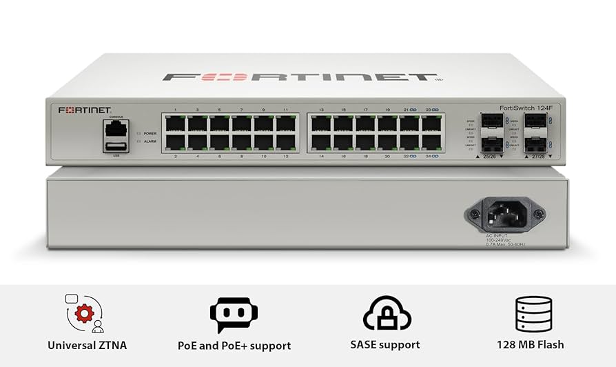 a63 Fortinet FortiSwitch 124F POE 新品未使用 Fortinet FortiSwitch FS-124F-POE FortiGate Managed Switch